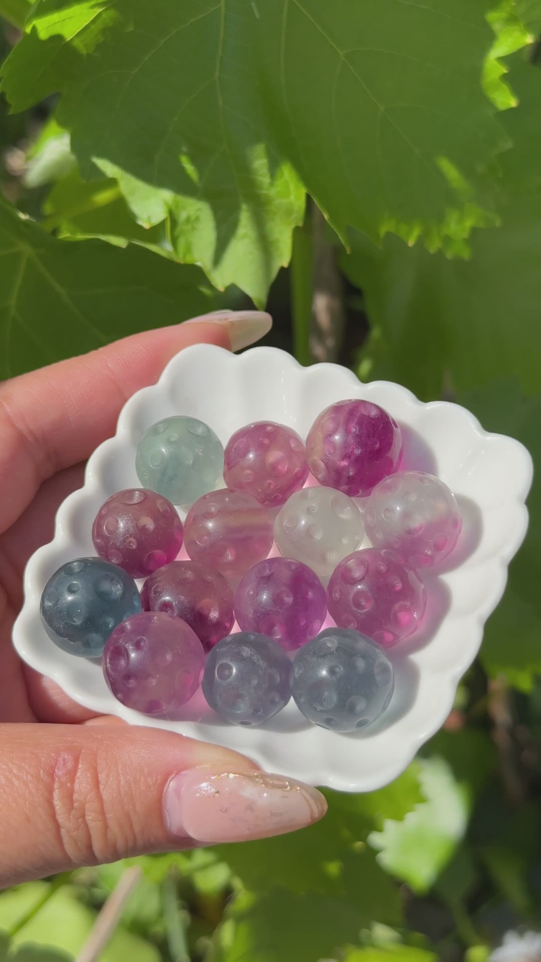 Fluorite Carved Moons