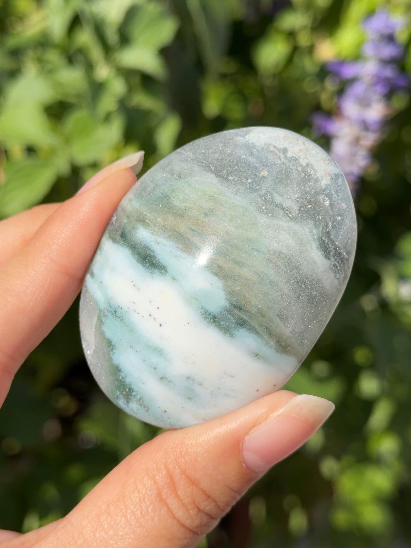 
                  
                    Ocean Jasper Palm Stone with Pyrite
                  
                