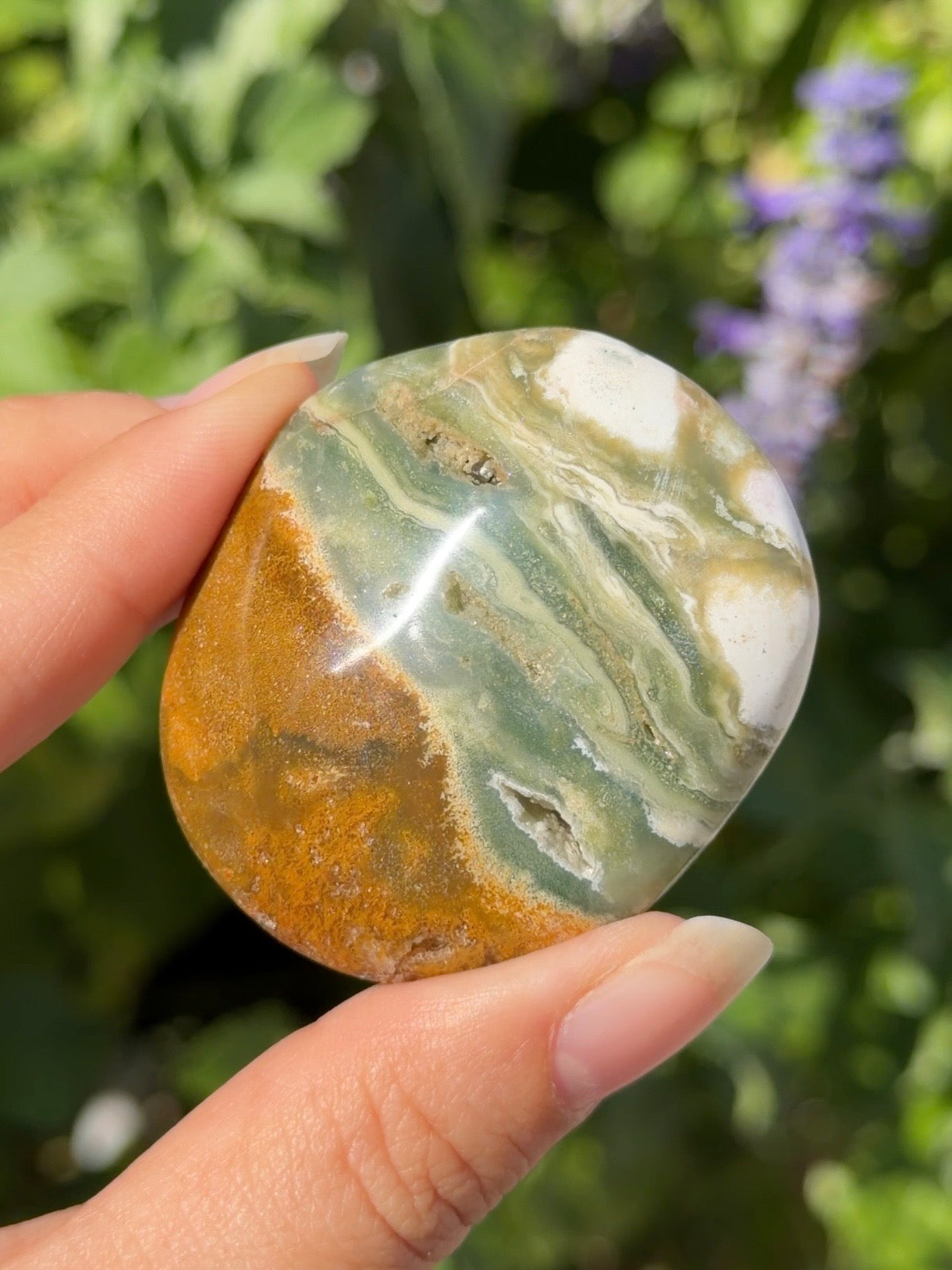 
                  
                    Ocean Jasper Palm Stone
                  
                