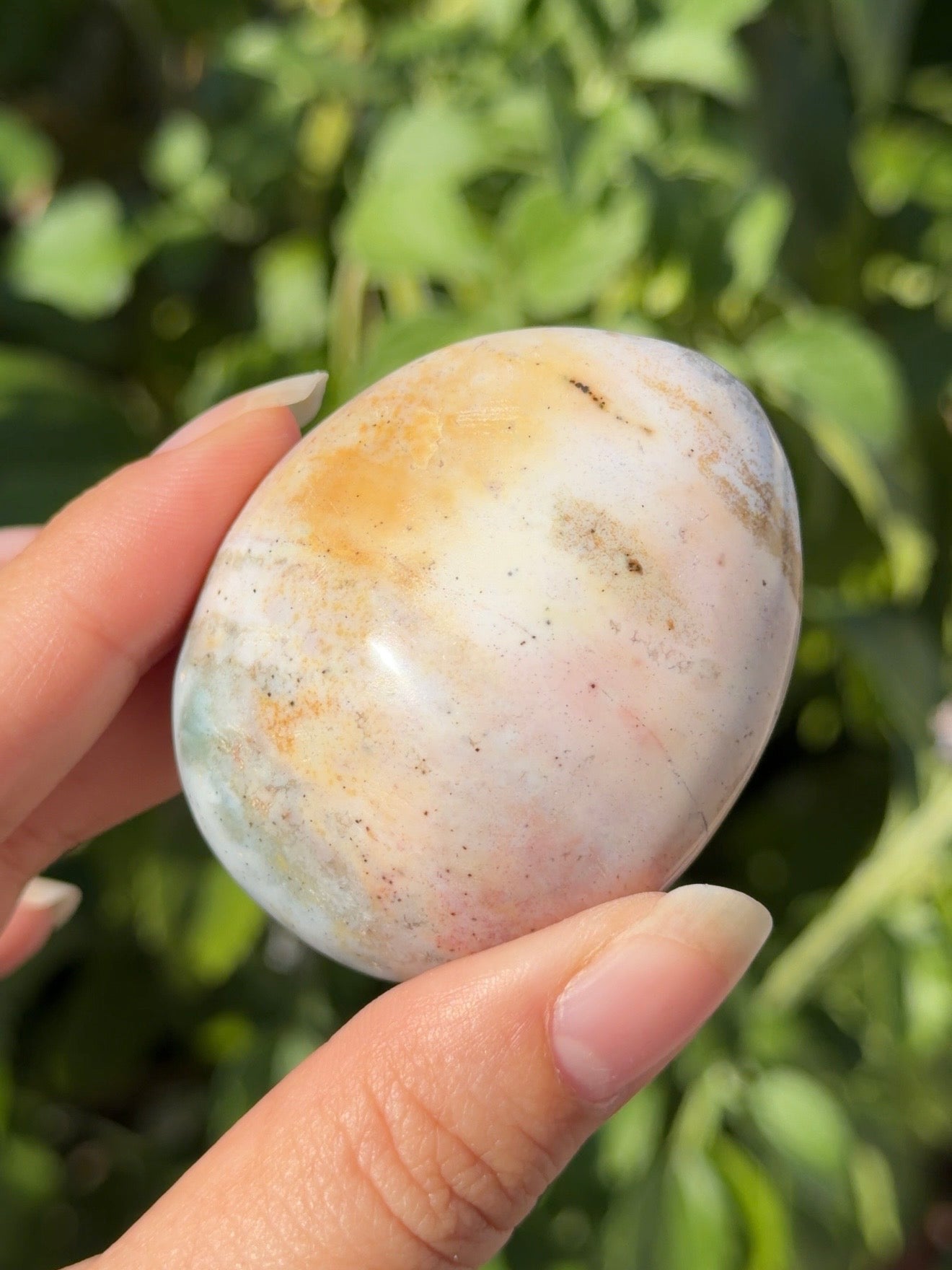 
                  
                    Pastel Ocean Jasper Palm Stone
                  
                