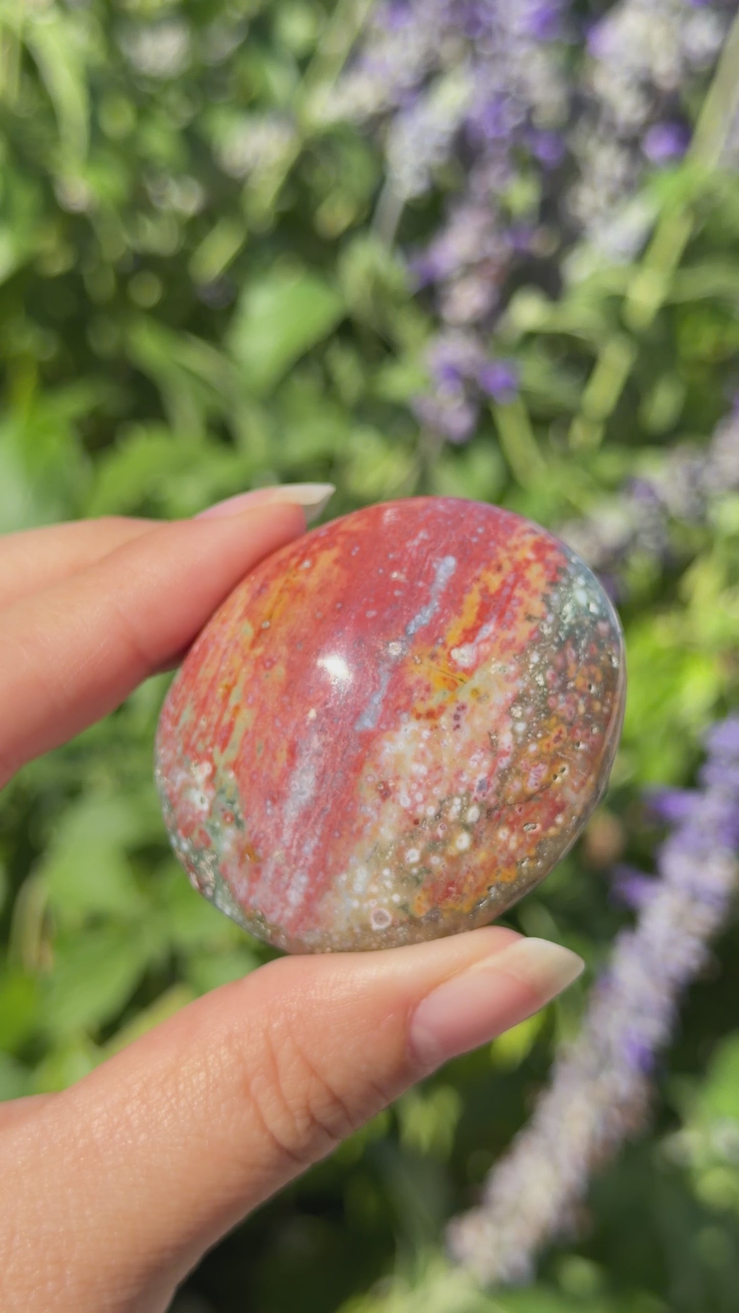 
                  
                    Load and play video in Gallery viewer, Ocean Jasper Palm Stone
                  
                