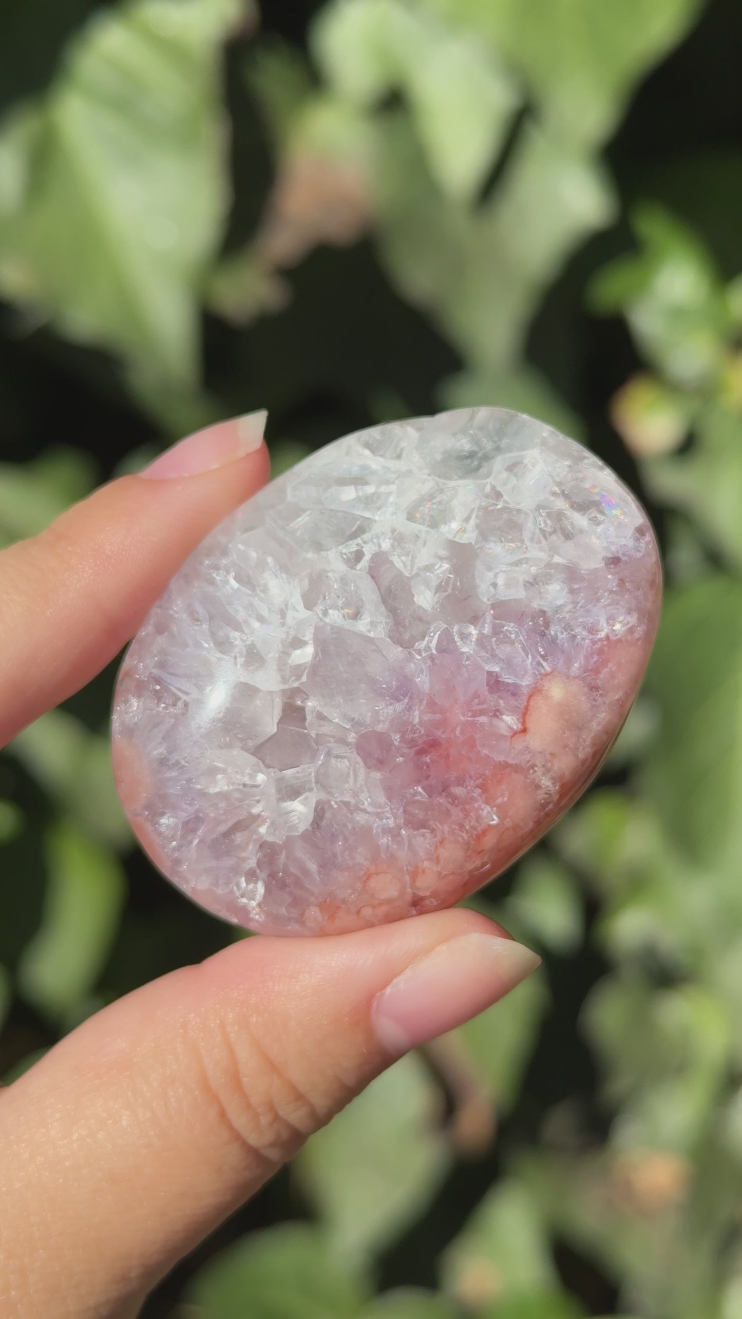 
                  
                    Load and play video in Gallery viewer, Pink Amethyst Palm Stone
                  
                