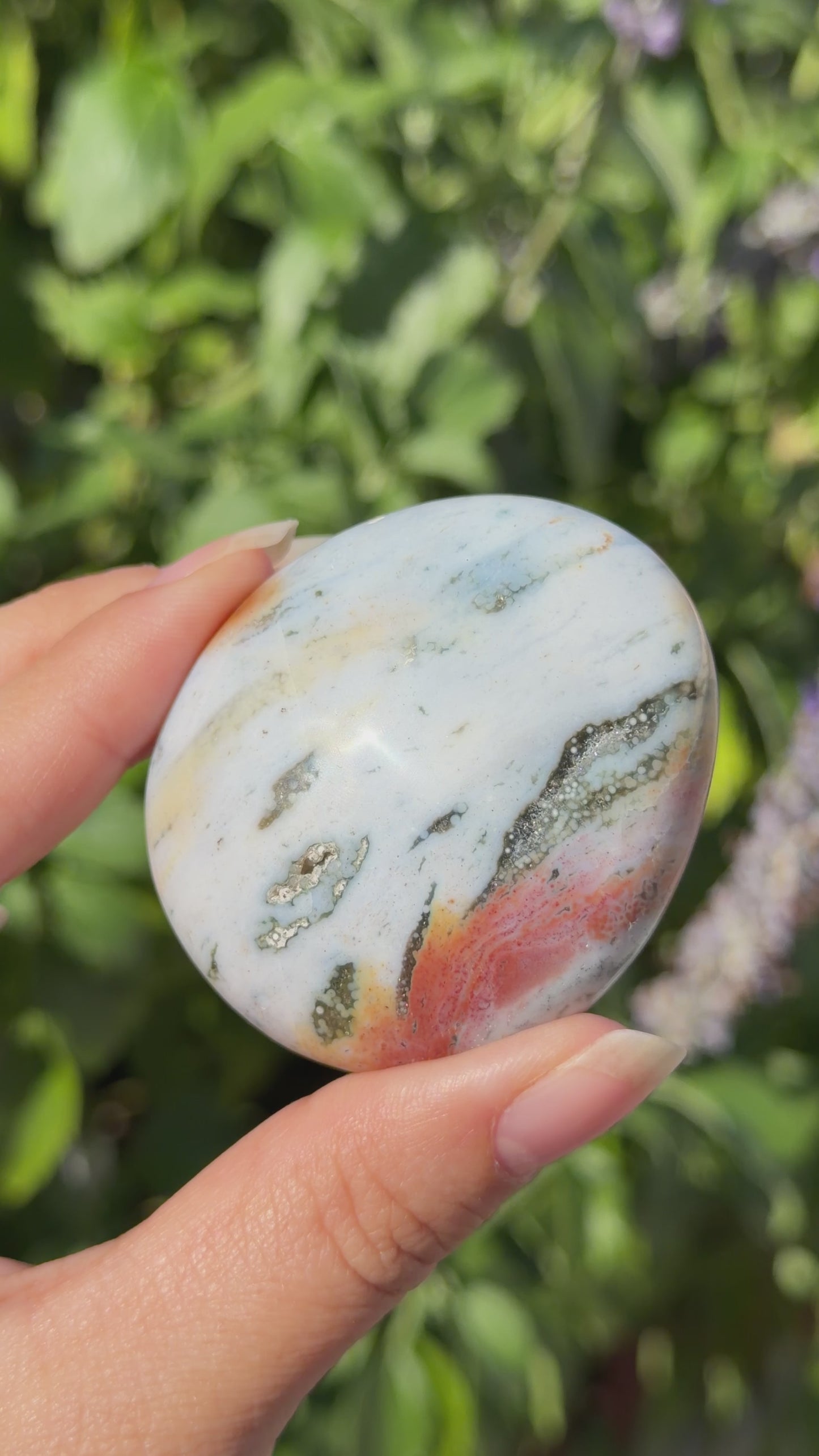 
                  
                    Load and play video in Gallery viewer, Ocean Jasper Palm Stone
                  
                