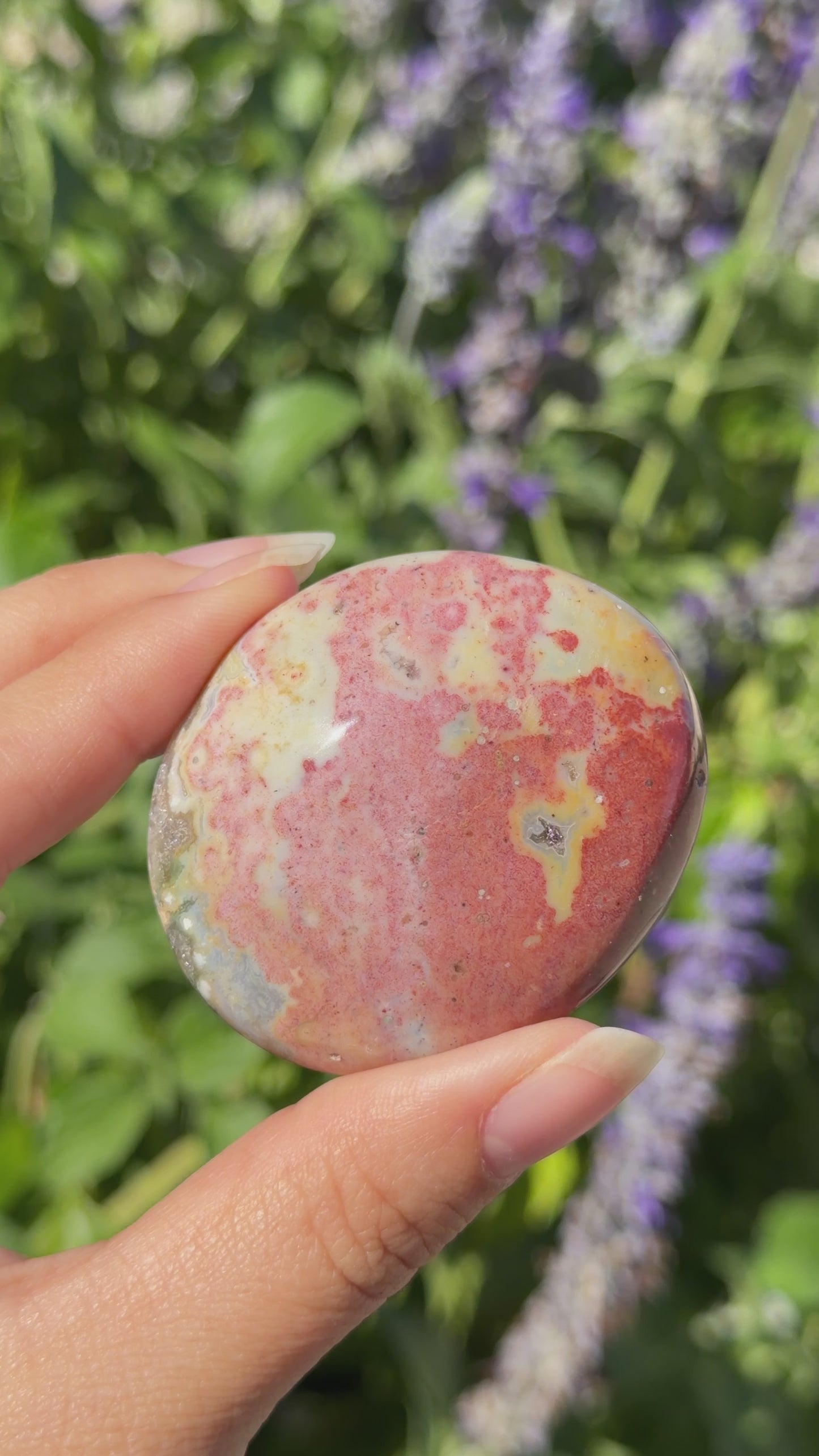 
                  
                    Load and play video in Gallery viewer, Ocean Jasper Palm Stone
                  
                