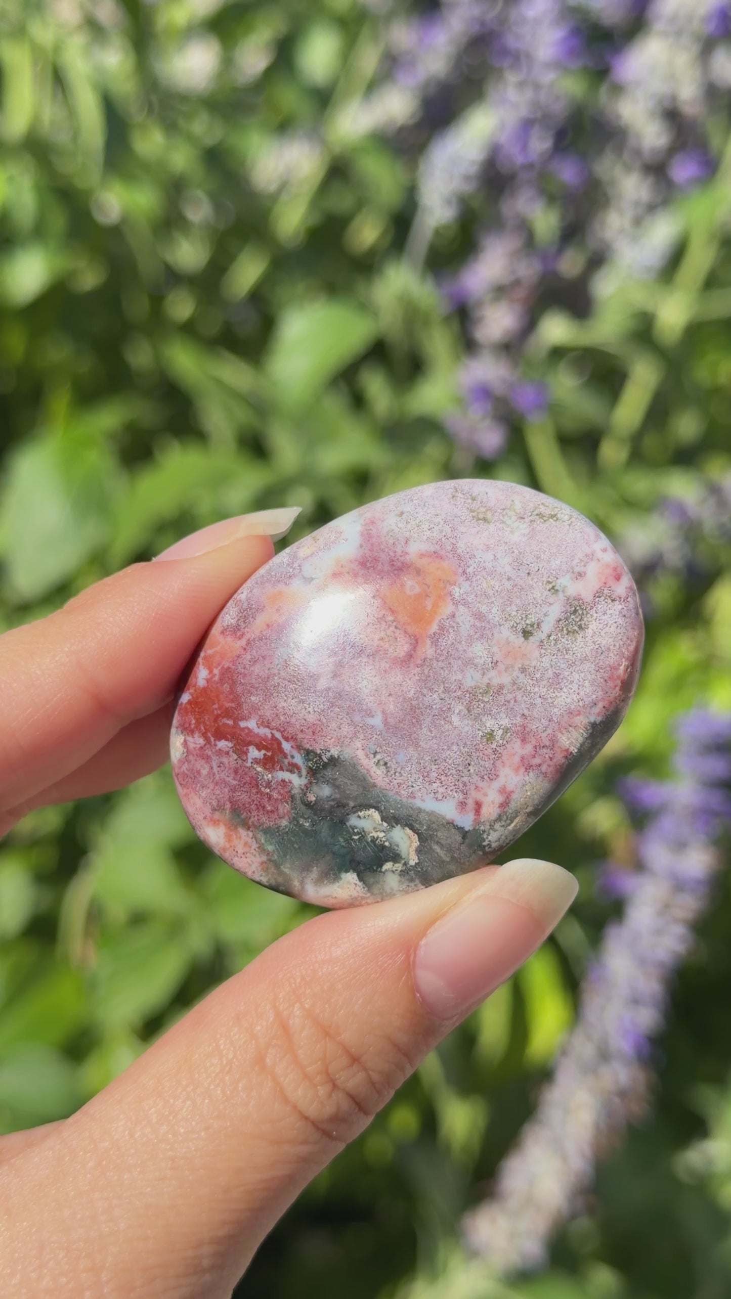 
                  
                    Load and play video in Gallery viewer, Ocean Jasper Palm Stone
                  
                