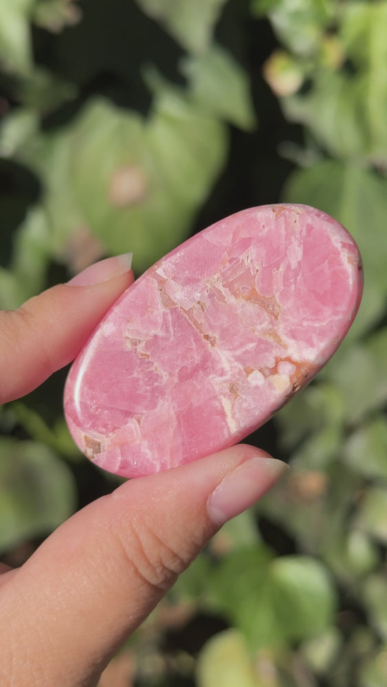 
                  
                    Load and play video in Gallery viewer, Rhodochrosite Palm Stone
                  
                