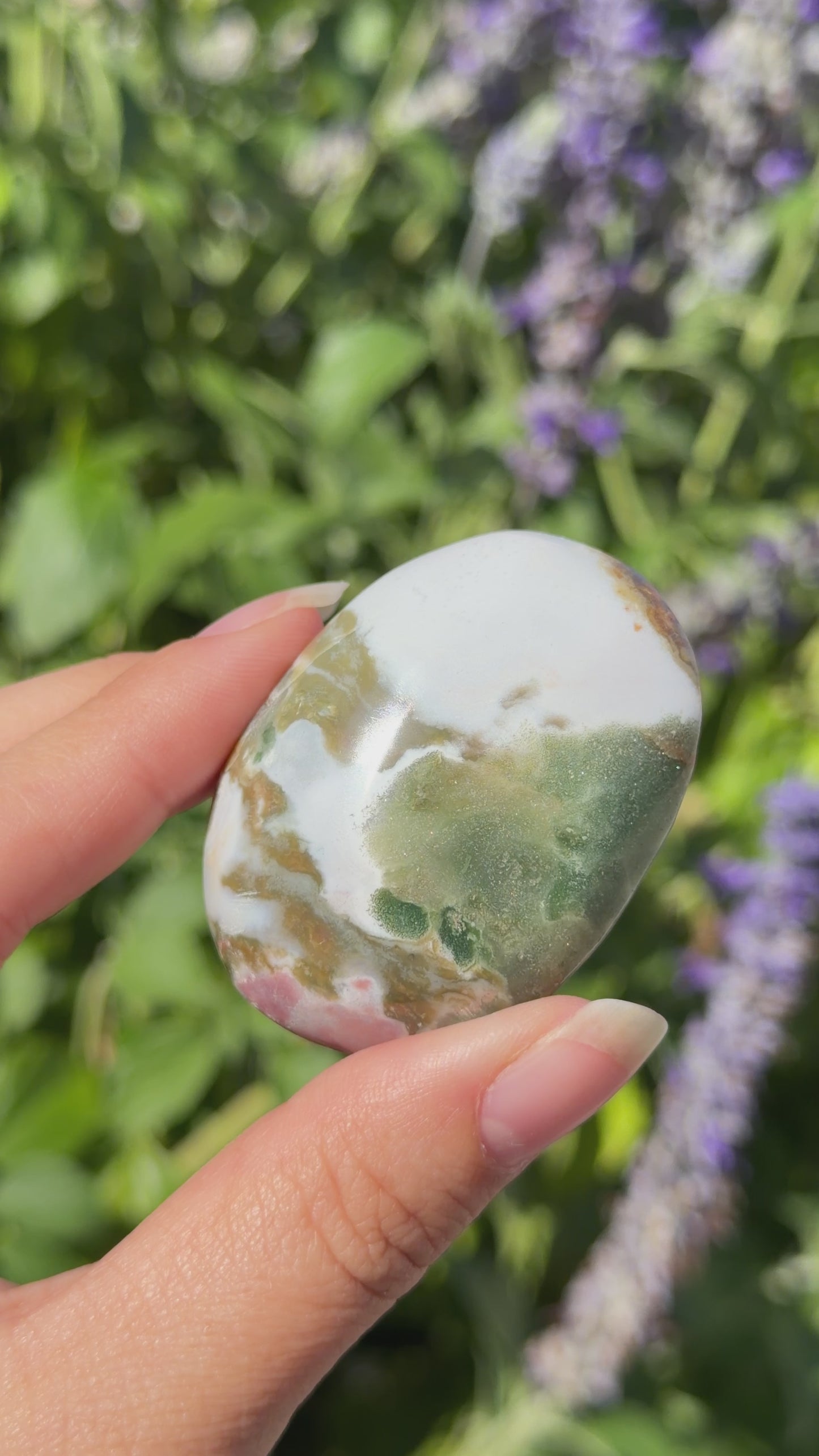 
                  
                    Load and play video in Gallery viewer, Ocean Jasper Palm Stone
                  
                