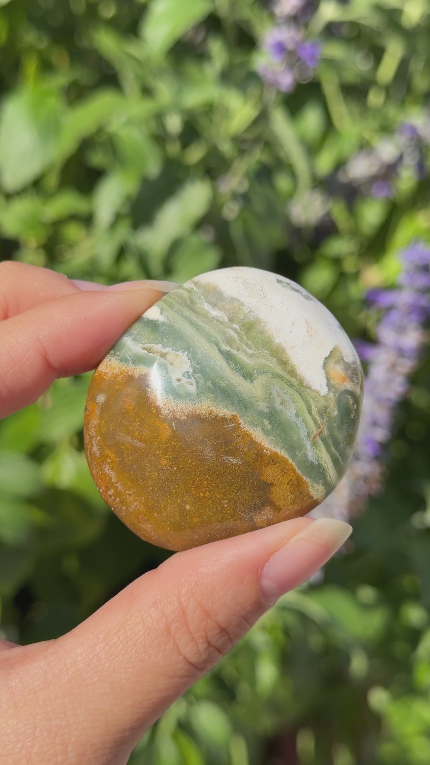 
                  
                    Load and play video in Gallery viewer, Ocean Jasper Palm Stone
                  
                
