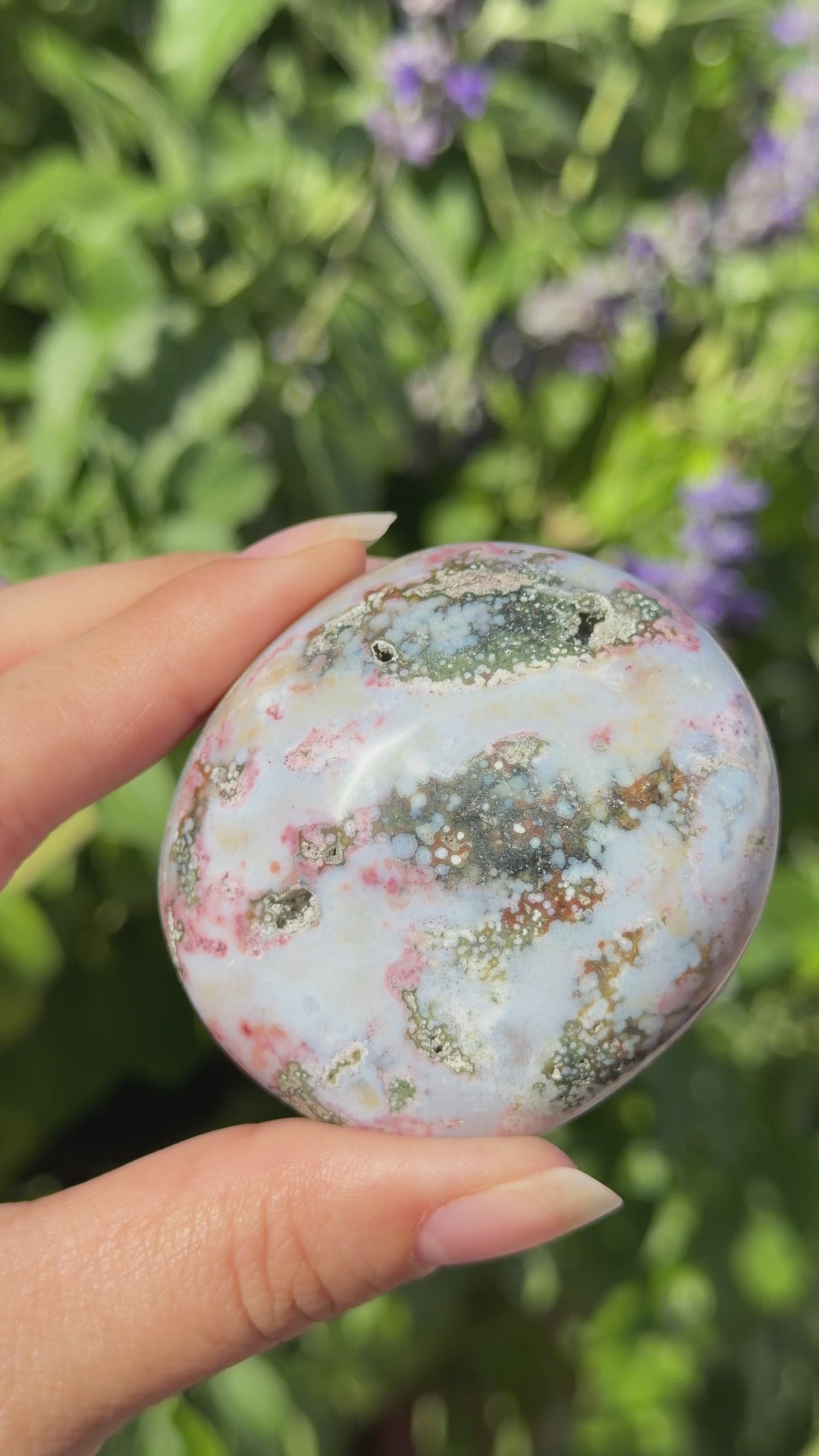 
                  
                    Load and play video in Gallery viewer, Ocean Jasper Palm Stone
                  
                