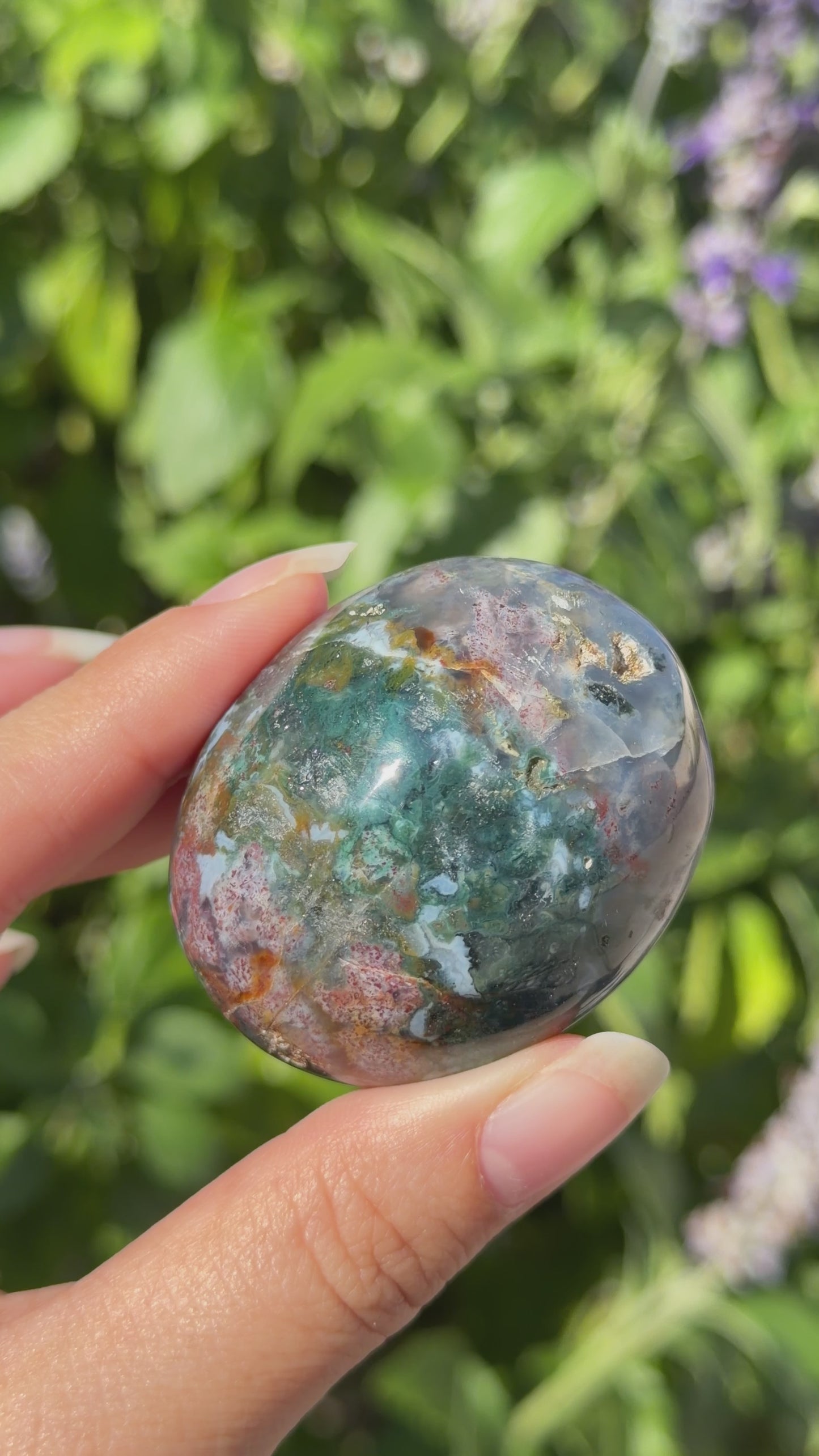 
                  
                    Load and play video in Gallery viewer, Ocean Jasper Palm Stone
                  
                