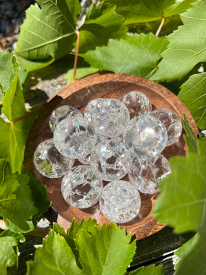 Mini Fire and Ice Quartz Sphere