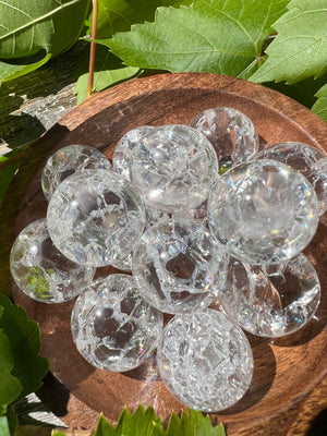 Mini Fire and Ice Quartz Sphere